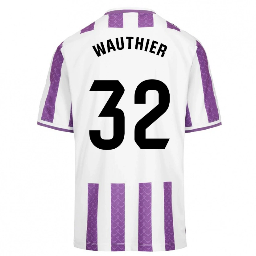 Danxen Kvinnor Hugo Wauthier #32 Lila Vit Hemmatröja Matchtröjor 2025/26 Tröjor T-Tröja