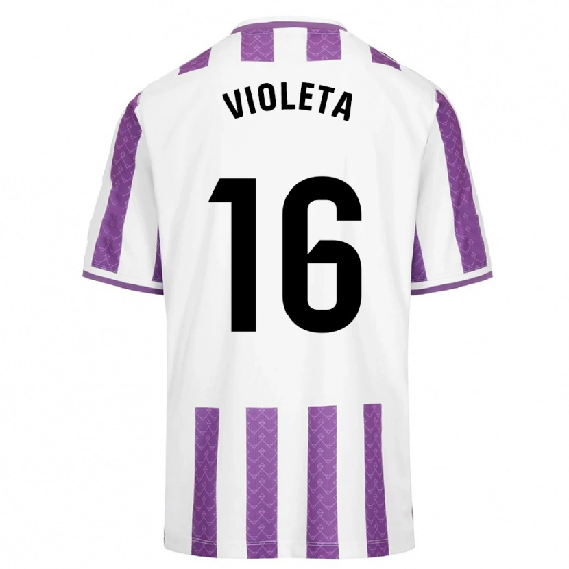 Danxen Kvinnor Violeta Antón Guerrero #16 Lila Vit Hemmatröja Matchtröjor 2025/26 Tröjor T-Tröja