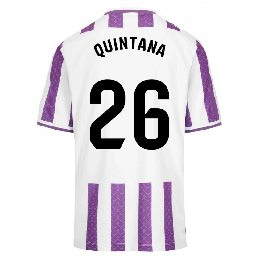 Danxen Kvinnor Alberto Quintana #26 Lila Vit Hemmatröja Matchtröjor 2025/26 Tröjor T-Tröja