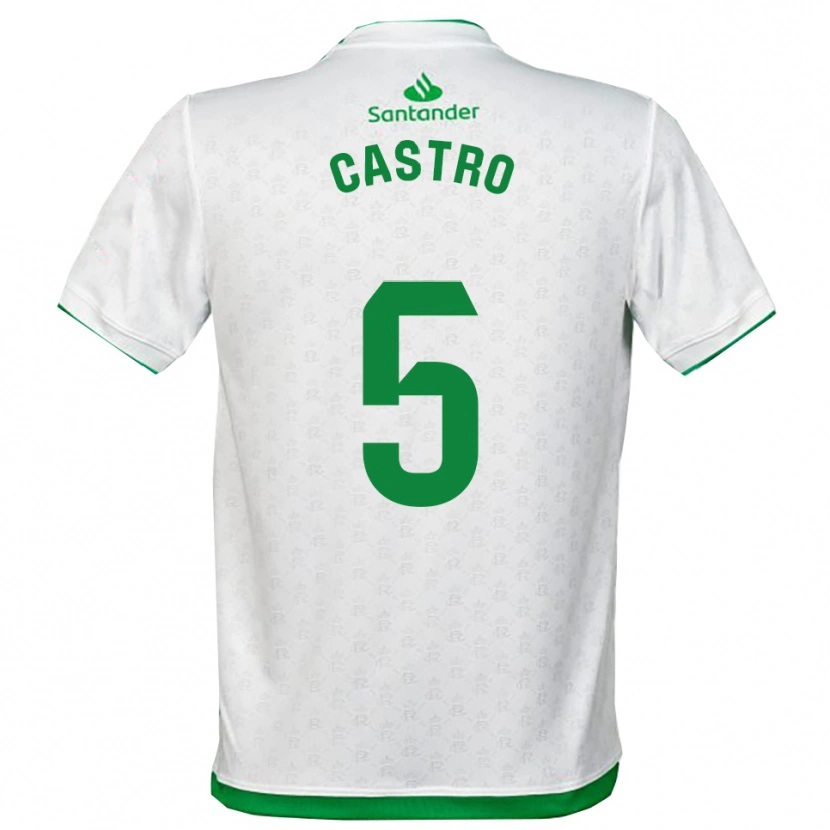 Danxen Kvinnor Javi Castro #5 Grön Vit Hemmatröja Matchtröjor 2025/26 Tröjor T-Tröja