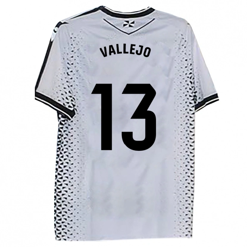 Danxen Kvinnor Guillermo Vallejo #13 Vit Svart Hemmatröja Matchtröjor 2025/26 Tröjor T-Tröja