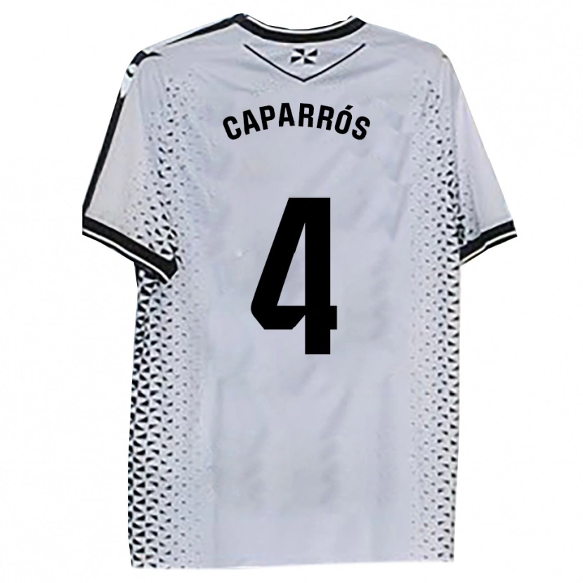 Danxen Kvinnor Albert Caparrós #4 Vit Svart Hemmatröja Matchtröjor 2025/26 Tröjor T-Tröja