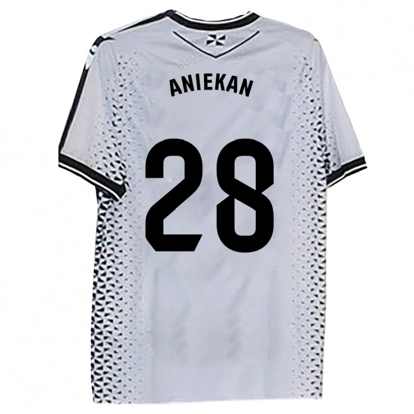 Danxen Kvinnor Bless Aniekan #28 Vit Svart Hemmatröja Matchtröjor 2025/26 Tröjor T-Tröja