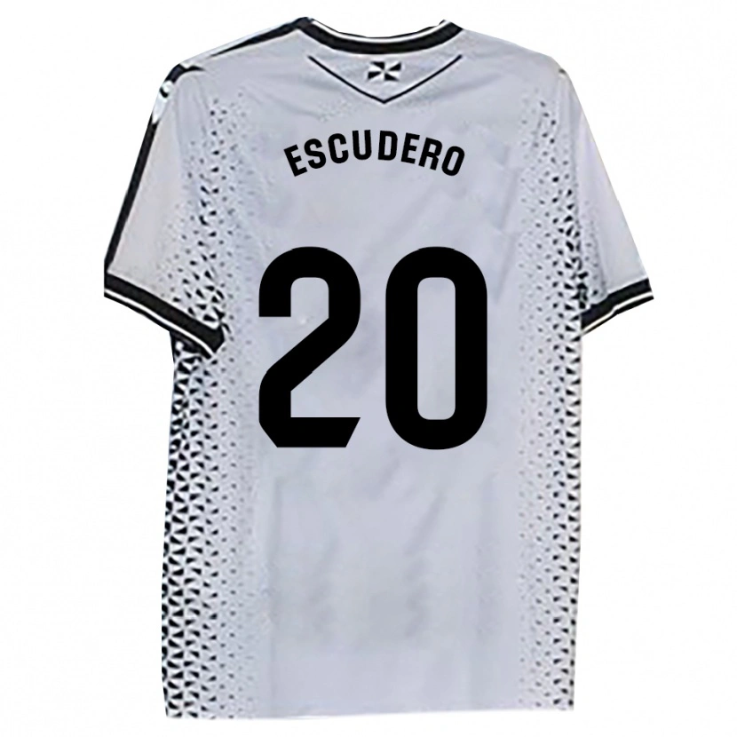 Danxen Kvinnor Andy Escudero #20 Vit Svart Hemmatröja Matchtröjor 2025/26 Tröjor T-Tröja