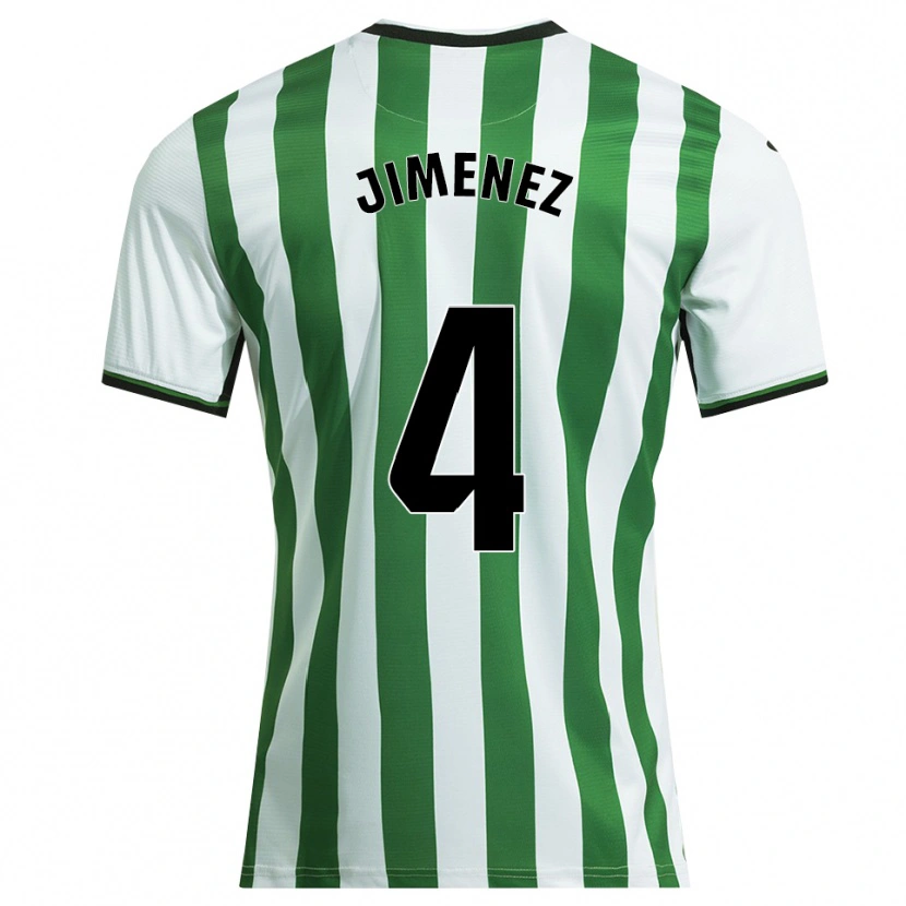 Danxen Kvinnor Álex Jiménez #4 Vit Grön Hemmatröja Matchtröjor 2025/26 Tröjor T-Tröja