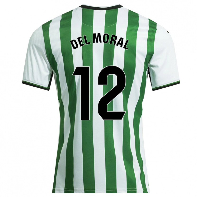 Danxen Kvinnor Alberto Del Moral #12 Vit Grön Hemmatröja Matchtröjor 2025/26 Tröjor T-Tröja