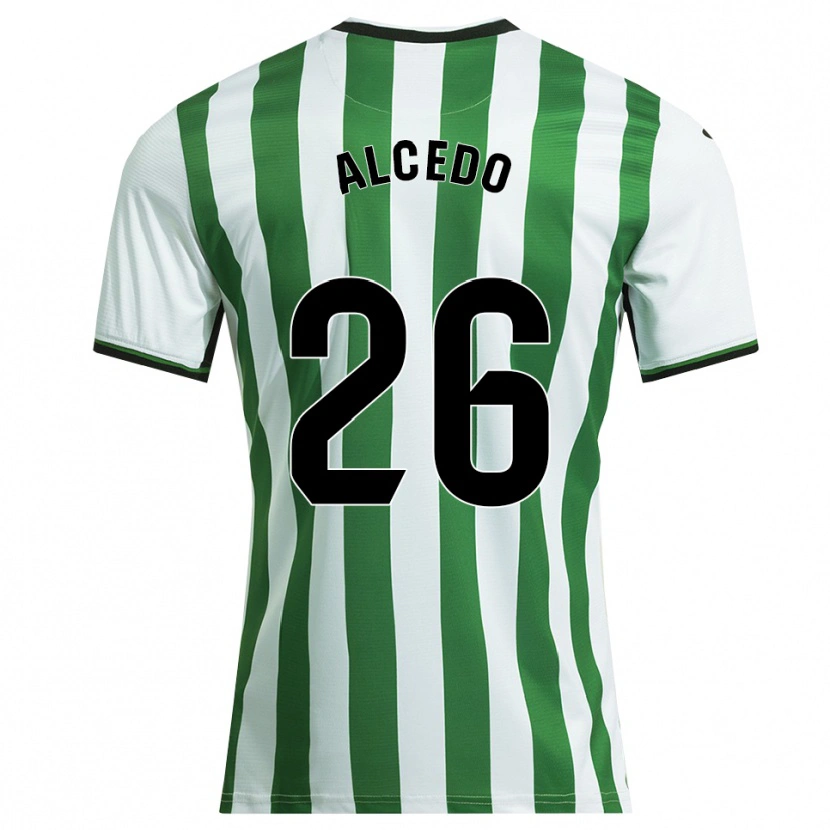 Danxen Kvinnor Juan María Alcedo #26 Vit Grön Hemmatröja Matchtröjor 2025/26 Tröjor T-Tröja