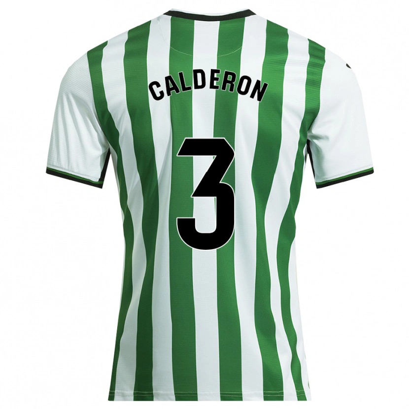 Danxen Kvinnor José Calderón #3 Vit Grön Hemmatröja Matchtröjor 2025/26 Tröjor T-Tröja