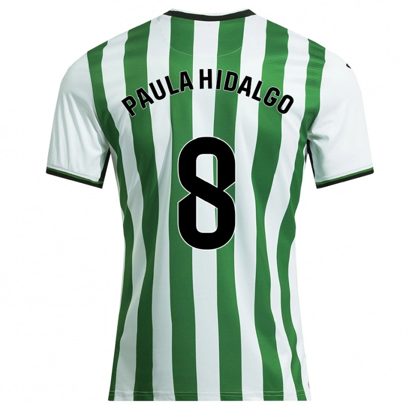 Danxen Kvinnor Paula Hidalgo Gutiérrez #8 Vit Grön Hemmatröja Matchtröjor 2025/26 Tröjor T-Tröja