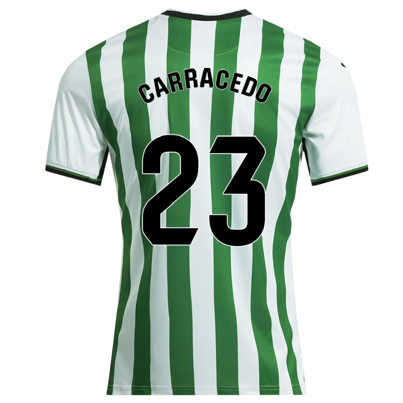 Danxen Kvinnor Cristian Carracedo #23 Vit Grön Hemmatröja Matchtröjor 2025/26 Tröjor T-Tröja