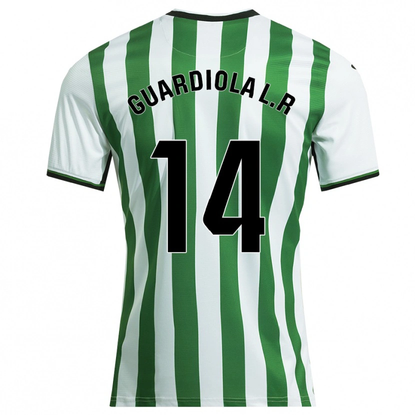 Danxen Kvinnor Sergi Guardiola #14 Vit Grön Hemmatröja Matchtröjor 2025/26 Tröjor T-Tröja