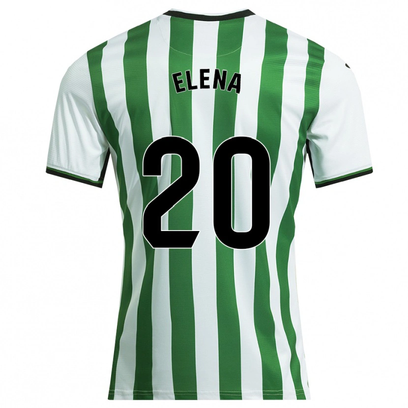 Danxen Kvinnor Elena Lozano Gallego #20 Vit Grön Hemmatröja Matchtröjor 2025/26 Tröjor T-Tröja