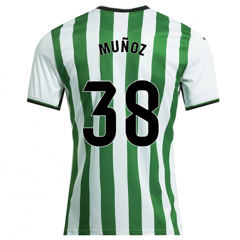 Danxen Kvinnor Pablo Muñoz #38 Vit Grön Hemmatröja Matchtröjor 2025/26 Tröjor T-Tröja