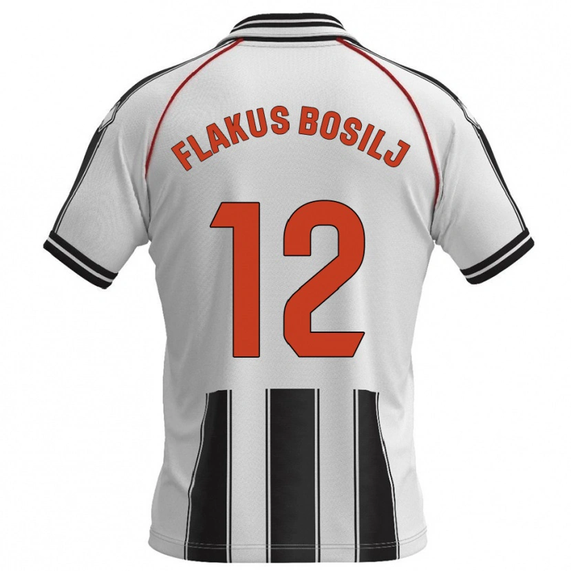 Danxen Kvinnor David Flakus Bosilj #12 Vit Svart Hemmatröja Matchtröjor 2025/26 Tröjor T-Tröja