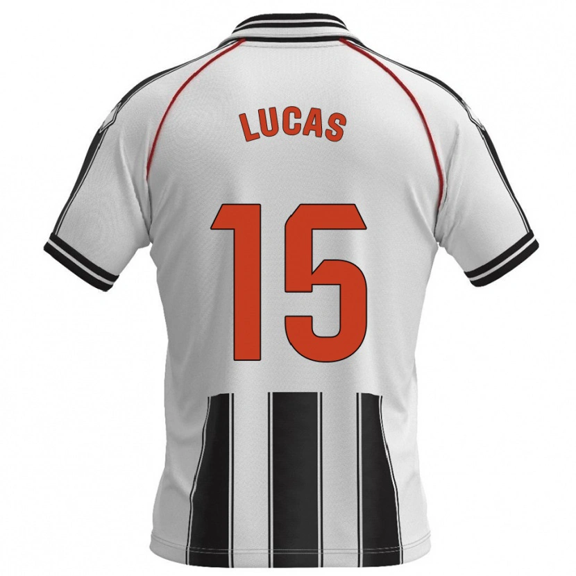 Danxen Kvinnor Lucas Alcázar #15 Vit Svart Hemmatröja Matchtröjor 2025/26 Tröjor T-Tröja