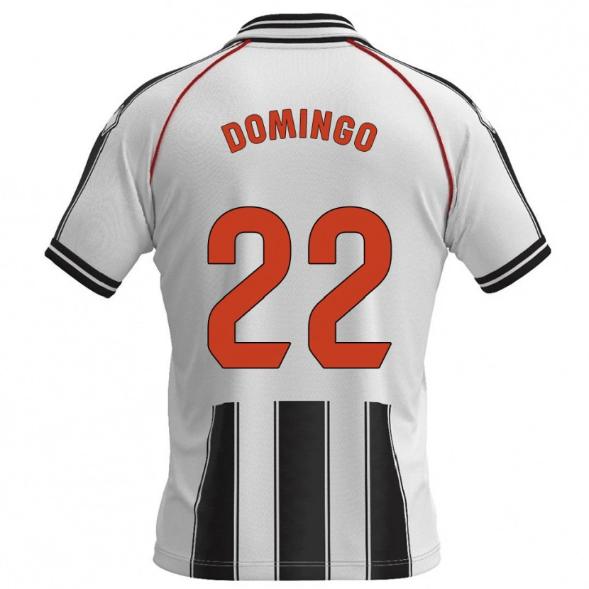 Danxen Kvinnor Jorge Domingo #22 Vit Svart Hemmatröja Matchtröjor 2025/26 Tröjor T-Tröja