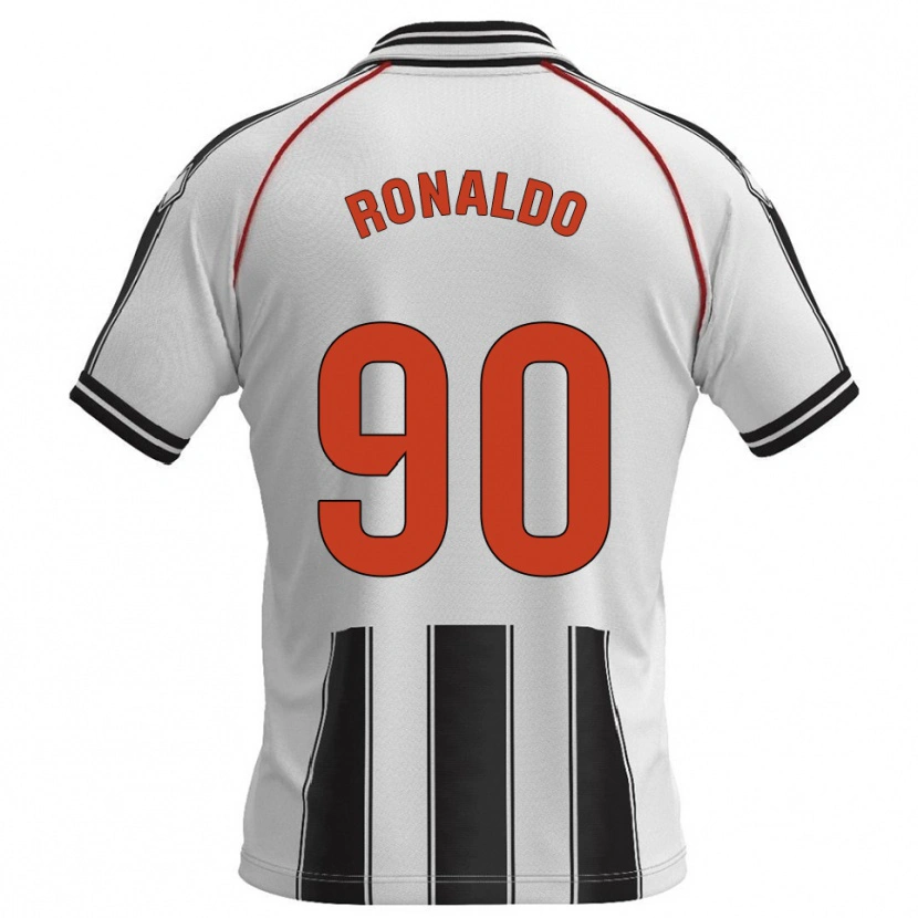 Danxen Kvinnor Ronaldo #90 Vit Svart Hemmatröja Matchtröjor 2025/26 Tröjor T-Tröja