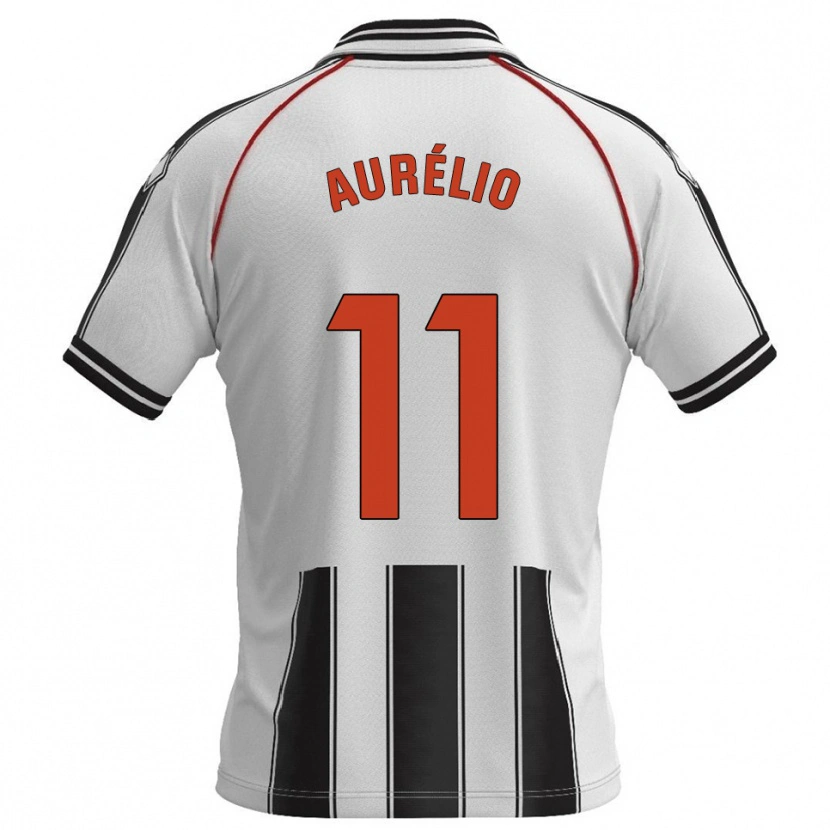 Danxen Kvinnor Douglas Aurélio #11 Vit Svart Hemmatröja Matchtröjor 2025/26 Tröjor T-Tröja