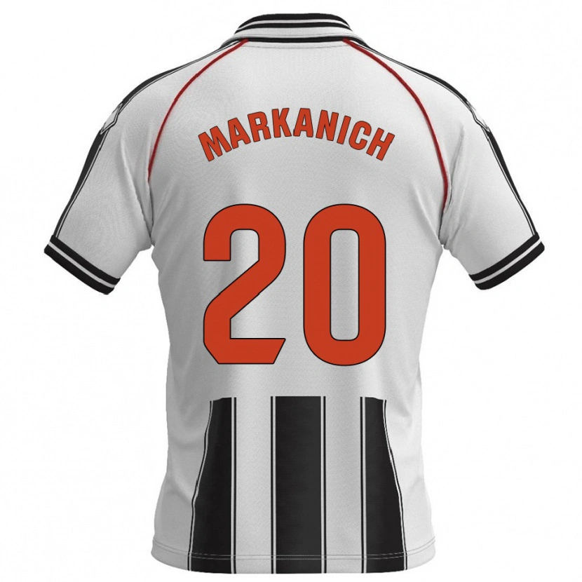 Danxen Kvinnor Nick Markanich #20 Vit Svart Hemmatröja Matchtröjor 2025/26 Tröjor T-Tröja