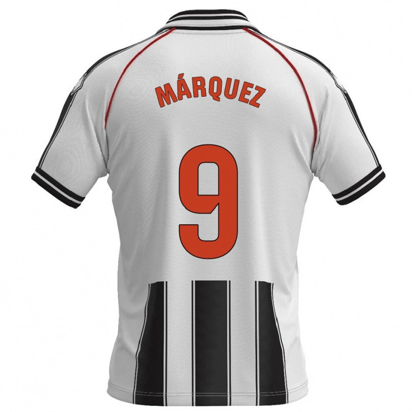 Danxen Kvinnor Eddiel Márquez #9 Vit Svart Hemmatröja Matchtröjor 2025/26 Tröjor T-Tröja
