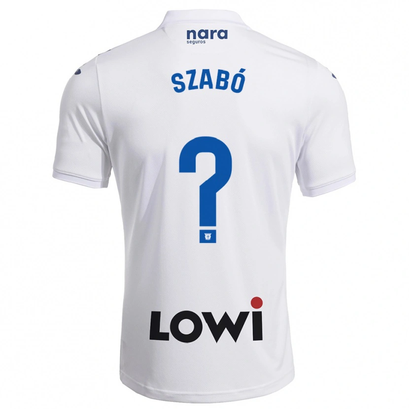 Danxen Kvinnor Csongor Szabó #0 Vit Marinblå Hemmatröja Matchtröjor 2025/26 Tröjor T-Tröja