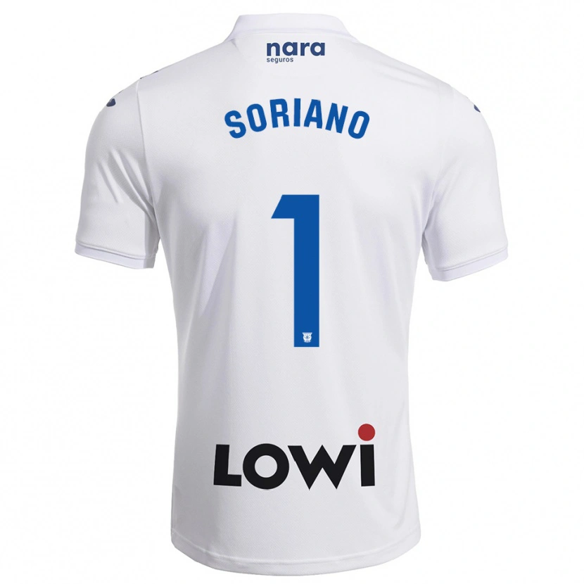 Danxen Kvinnor Juan Soriano #1 Vit Marinblå Hemmatröja Matchtröjor 2025/26 Tröjor T-Tröja