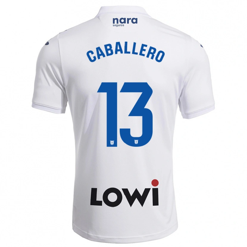 Danxen Kvinnor Hugo Caballero #13 Vit Marinblå Hemmatröja Matchtröjor 2025/26 Tröjor T-Tröja