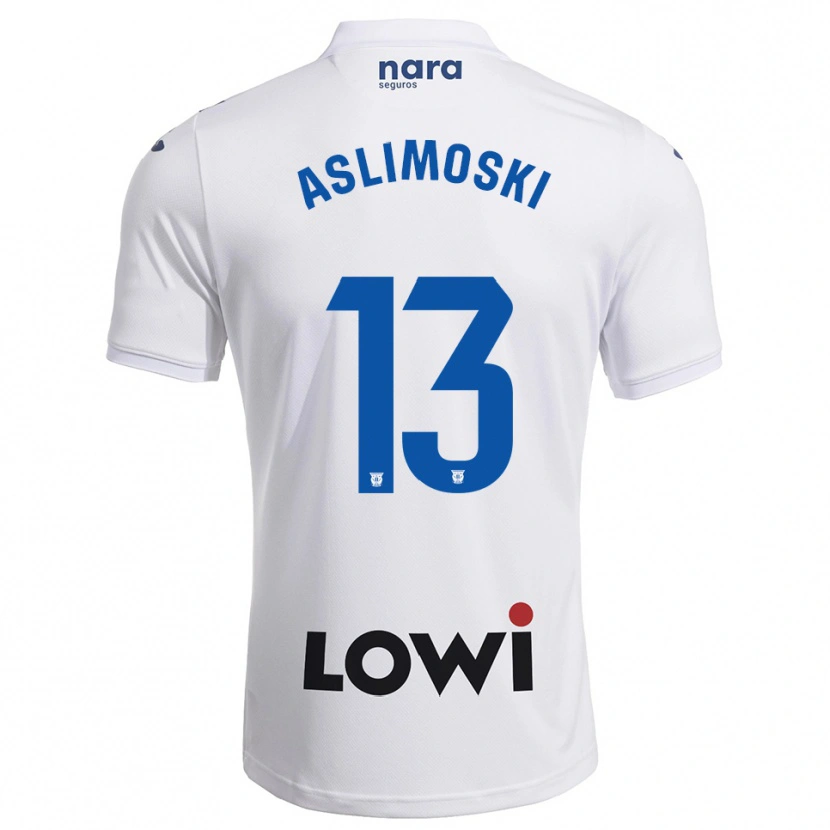 Danxen Kvinnor Tomme Aslimoski #13 Vit Marinblå Hemmatröja Matchtröjor 2025/26 Tröjor T-Tröja