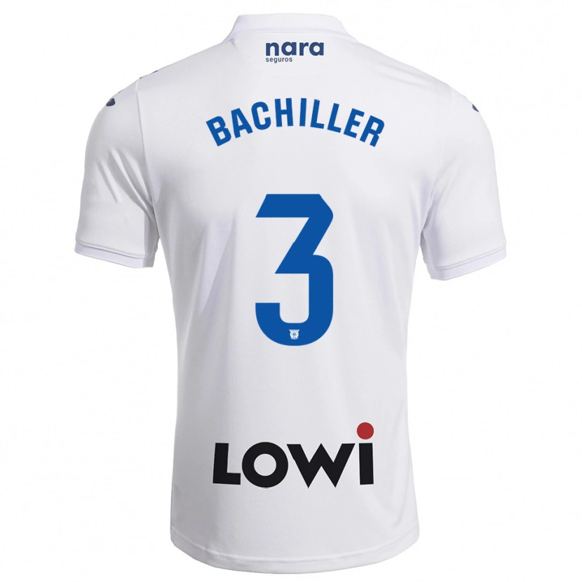 Danxen Kvinnor Iker Bachiller #3 Vit Marinblå Hemmatröja Matchtröjor 2025/26 Tröjor T-Tröja