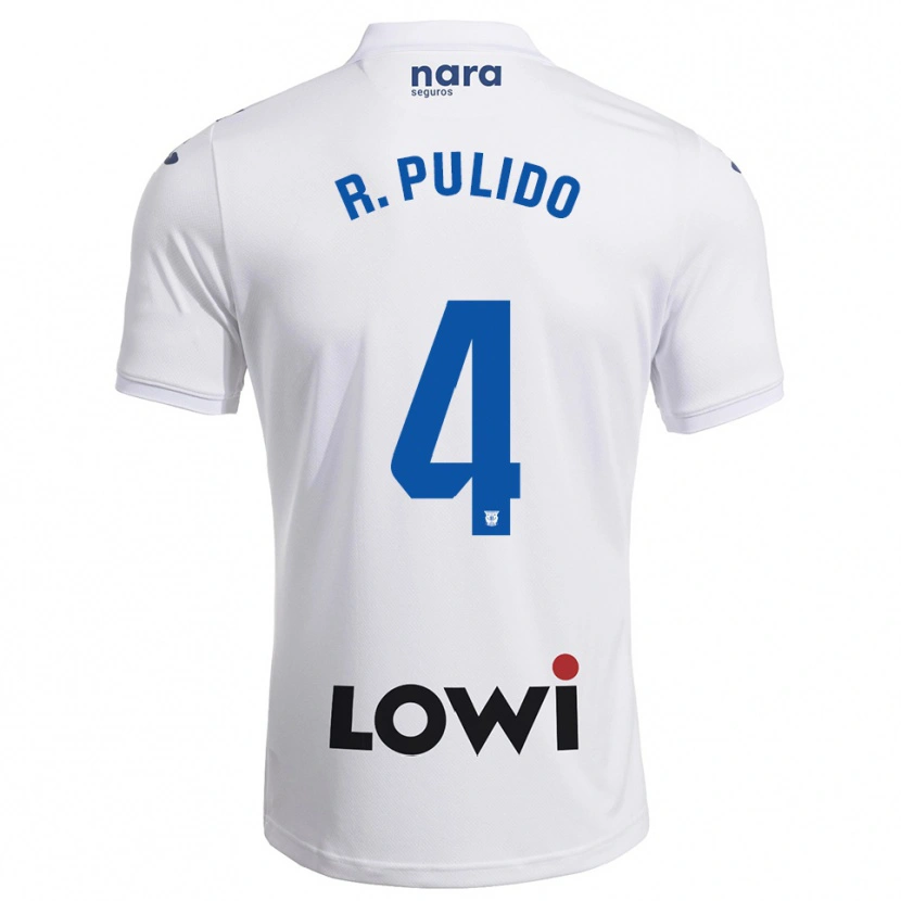 Danxen Kvinnor Rubén Pulido #4 Vit Marinblå Hemmatröja Matchtröjor 2025/26 Tröjor T-Tröja