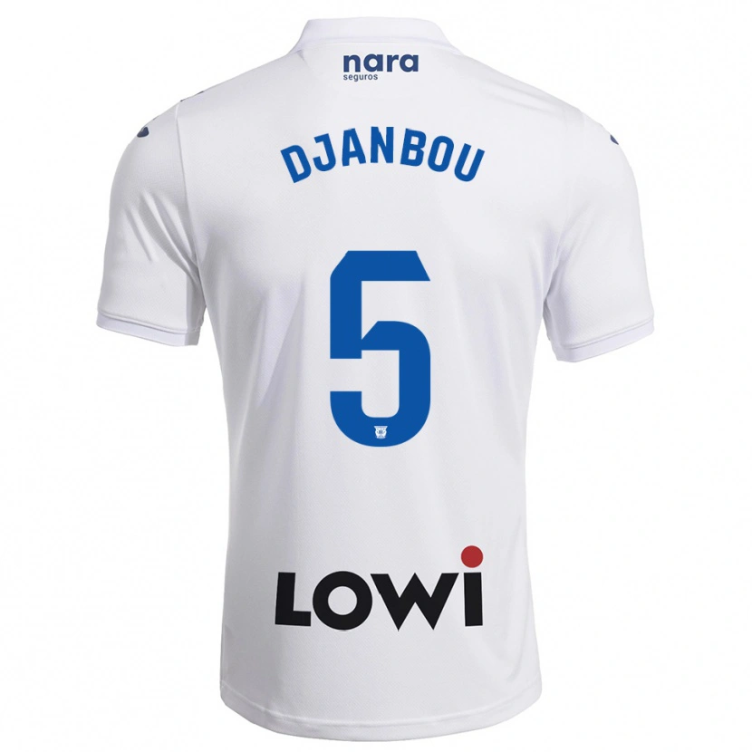 Danxen Kvinnor Sekou Djanbou #5 Vit Marinblå Hemmatröja Matchtröjor 2025/26 Tröjor T-Tröja