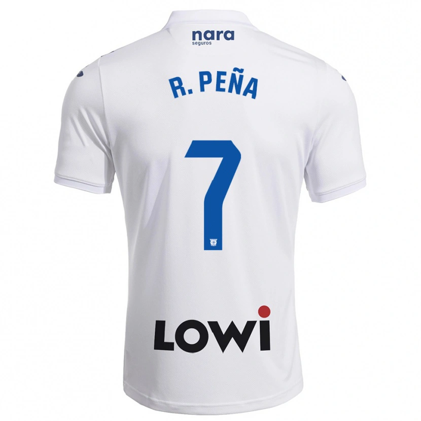 Danxen Kvinnor Rubén Peña #7 Vit Marinblå Hemmatröja Matchtröjor 2025/26 Tröjor T-Tröja