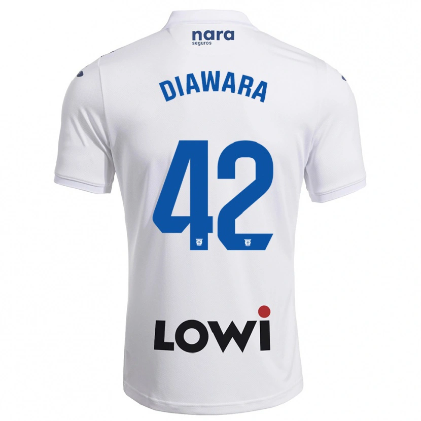 Danxen Kvinnor Amadou Diawara #42 Vit Marinblå Hemmatröja Matchtröjor 2025/26 Tröjor T-Tröja