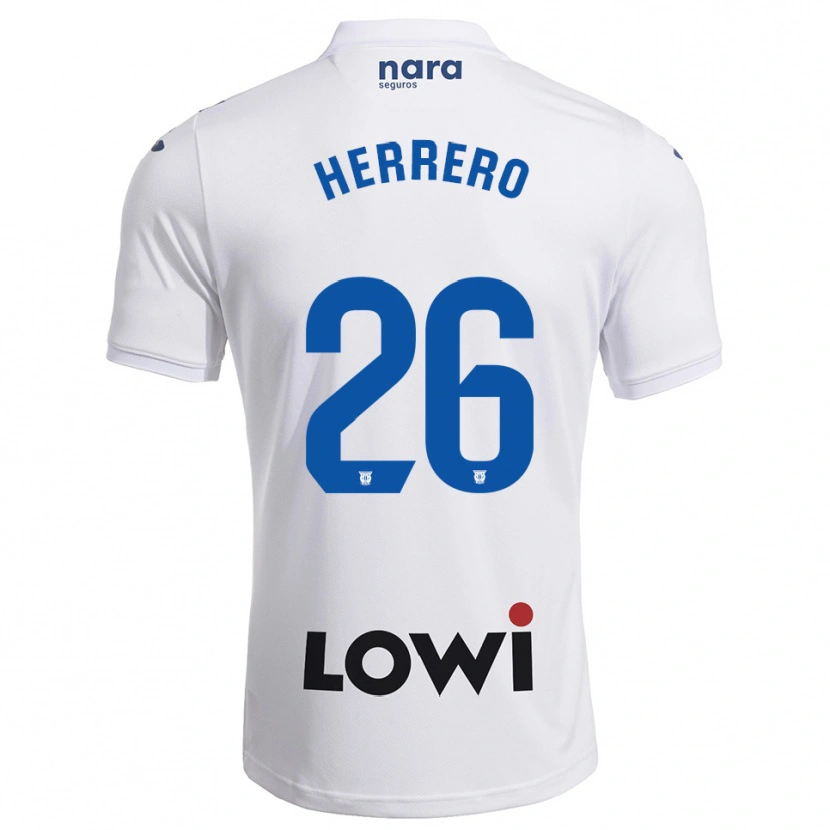 Danxen Kvinnor Jorge Herrero #26 Vit Marinblå Hemmatröja Matchtröjor 2025/26 Tröjor T-Tröja