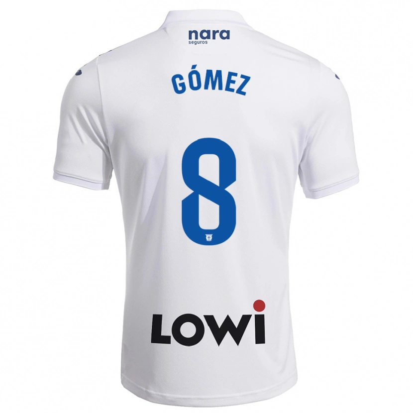 Danxen Kvinnor Rodri Gómez #8 Vit Marinblå Hemmatröja Matchtröjor 2025/26 Tröjor T-Tröja