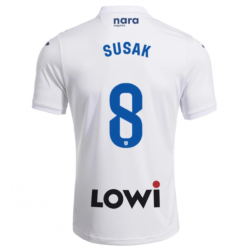 Danxen Kvinnor Petro Susak #8 Vit Marinblå Hemmatröja Matchtröjor 2025/26 Tröjor T-Tröja