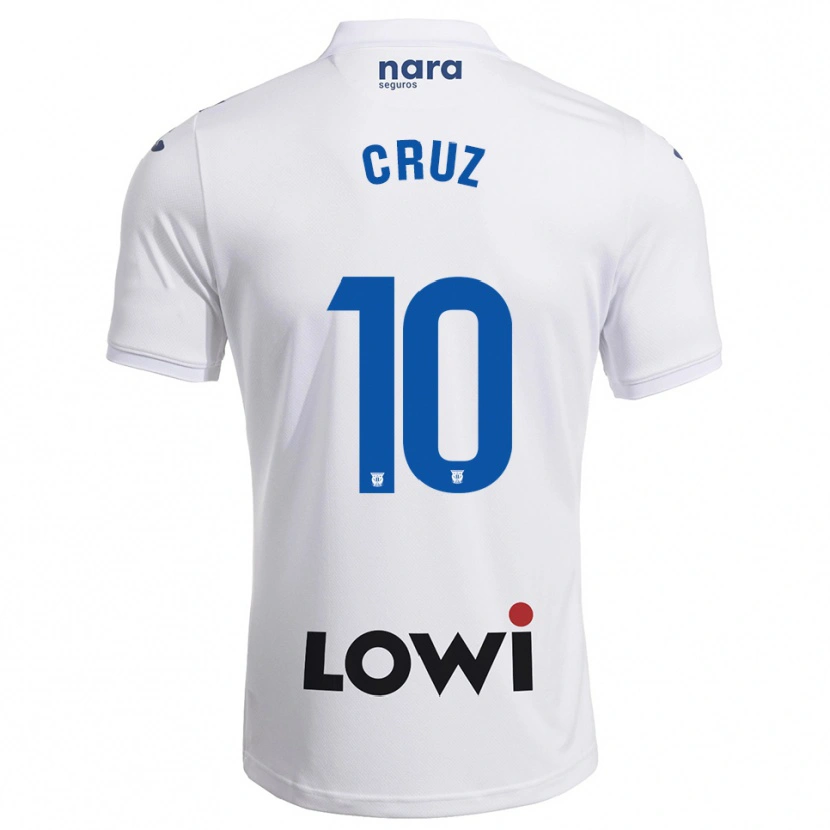 Danxen Kvinnor Juan Cruz #10 Vit Marinblå Hemmatröja Matchtröjor 2025/26 Tröjor T-Tröja