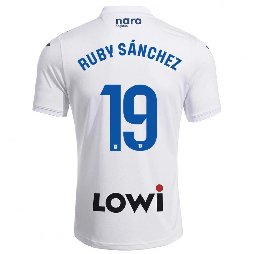 Danxen Kvinnor Ruby Sánchez #19 Vit Marinblå Hemmatröja Matchtröjor 2025/26 Tröjor T-Tröja