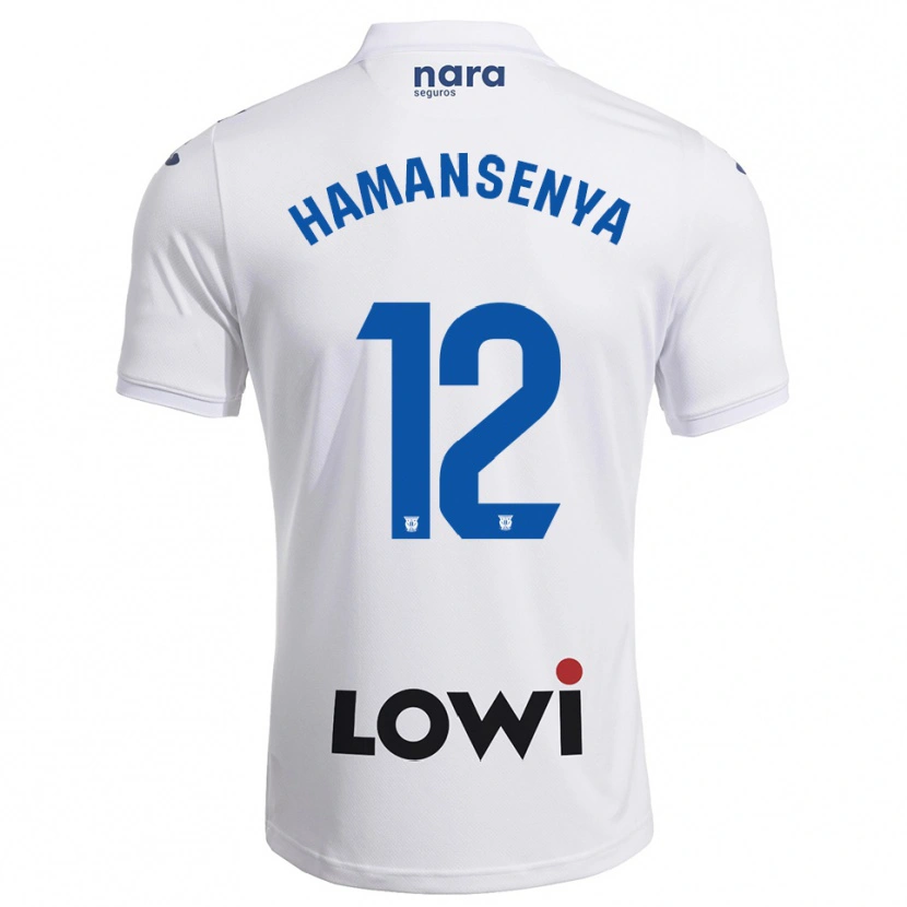 Danxen Kvinnor David Hamansenya #12 Vit Marinblå Hemmatröja Matchtröjor 2025/26 Tröjor T-Tröja