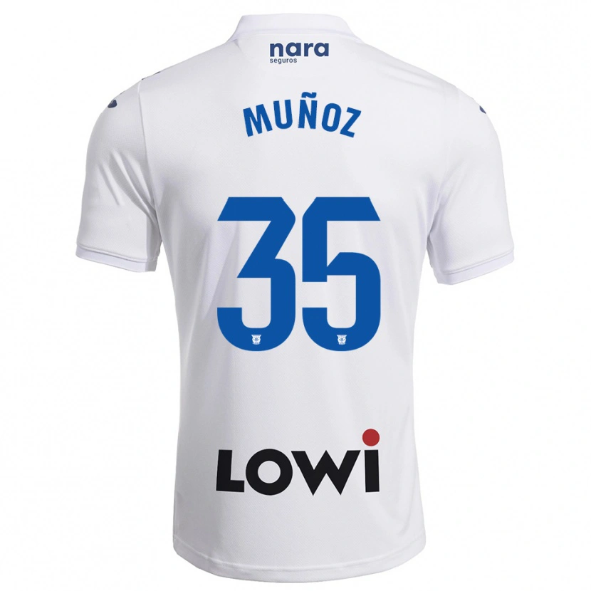 Danxen Kvinnor Carlos Muñoz #35 Vit Marinblå Hemmatröja Matchtröjor 2025/26 Tröjor T-Tröja