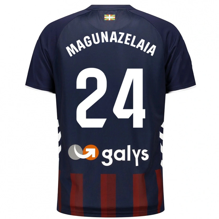 Danxen Kvinnor Jon Magunazelaia #24 Marinblå Röd Hemmatröja Matchtröjor 2025/26 Tröjor T-Tröja