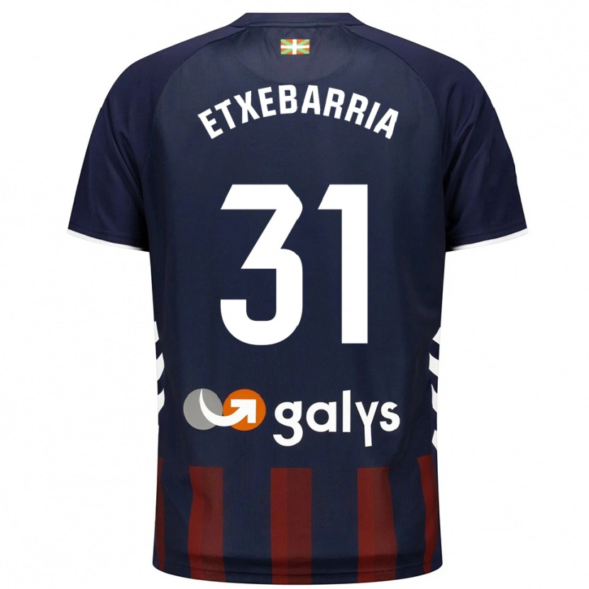 Danxen Kvinnor Ekain Etxebarria #31 Marinblå Röd Hemmatröja Matchtröjor 2025/26 Tröjor T-Tröja