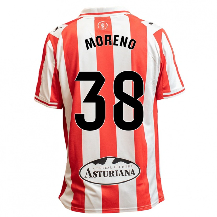 Danxen Kvinnor Gerard Moreno #38 Vit Röd Hemmatröja Matchtröjor 2025/26 Tröjor T-Tröja