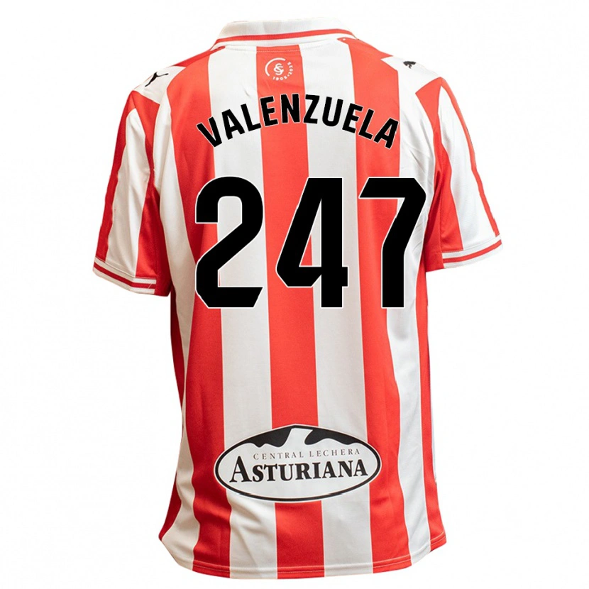 Danxen Kvinnor Sebastián Valenzuela #247 Vit Röd Hemmatröja Matchtröjor 2025/26 Tröjor T-Tröja