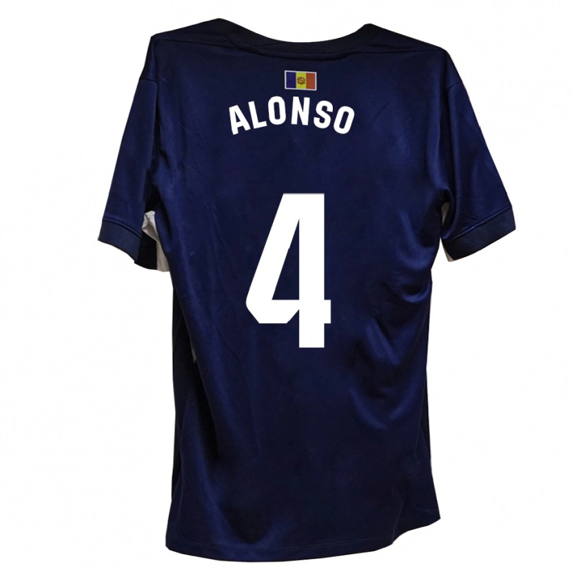 Danxen Kvinnor Gael Alonso #4 Marinblått Vitt Hemmatröja Matchtröjor 2025/26 Tröjor T-Tröja