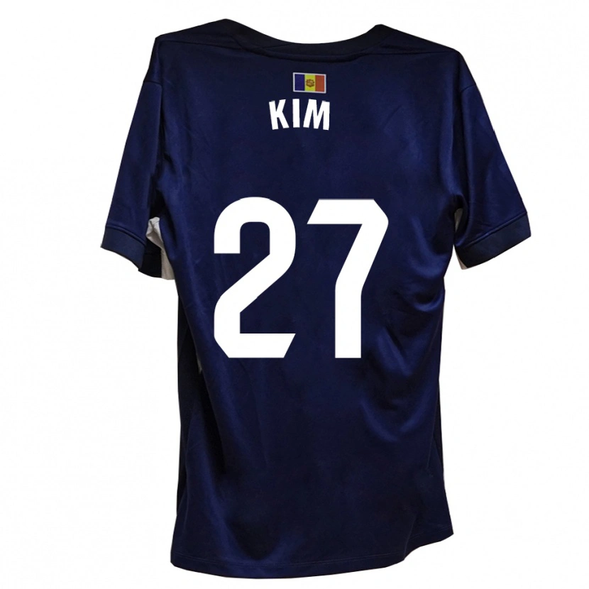 Danxen Kvinnor Min-Su Kim #27 Marinblått Vitt Hemmatröja Matchtröjor 2025/26 Tröjor T-Tröja