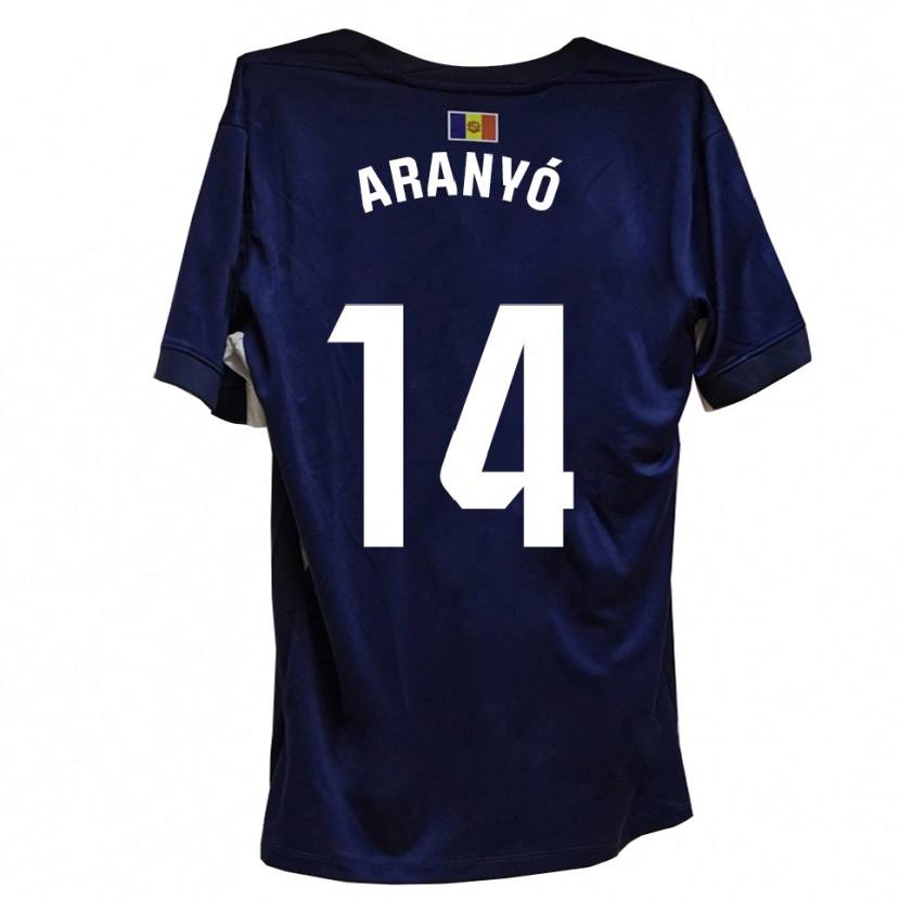 Danxen Kvinnor Marc Aranyó #14 Marinblått Vitt Hemmatröja Matchtröjor 2025/26 Tröjor T-Tröja
