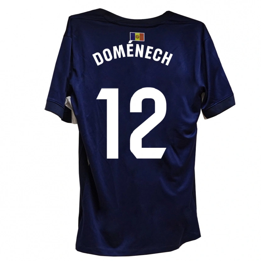 Danxen Kvinnor Marc Doménech #12 Marinblått Vitt Hemmatröja Matchtröjor 2025/26 Tröjor T-Tröja