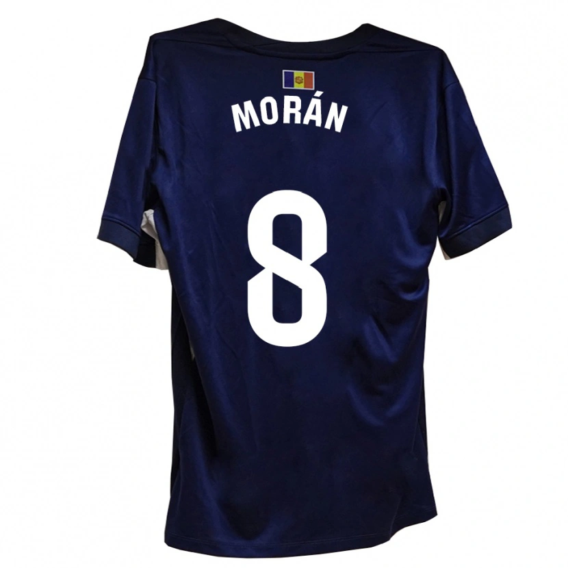 Danxen Kvinnor Erik Morán #8 Marinblått Vitt Hemmatröja Matchtröjor 2025/26 Tröjor T-Tröja