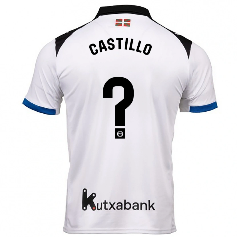 Danxen Kvinnor Adrián Castillo #0 Vit Blå Bortatröja Matchtröjor 2025/26 Tröjor T-Tröja